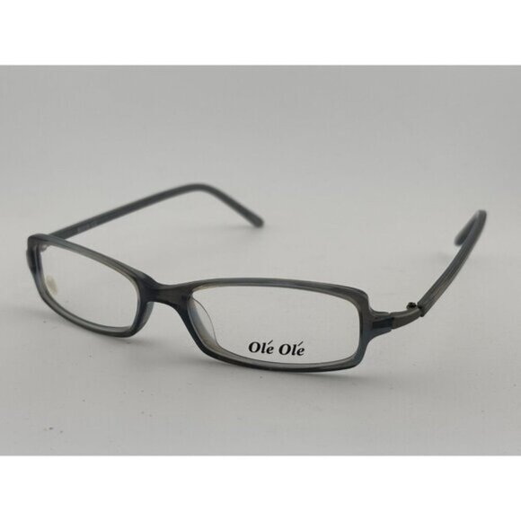 OLE OLE - SLV19 C2 47-15-130 Grey Acetate Rectangle Glasses Frames - Picture 1 of 7